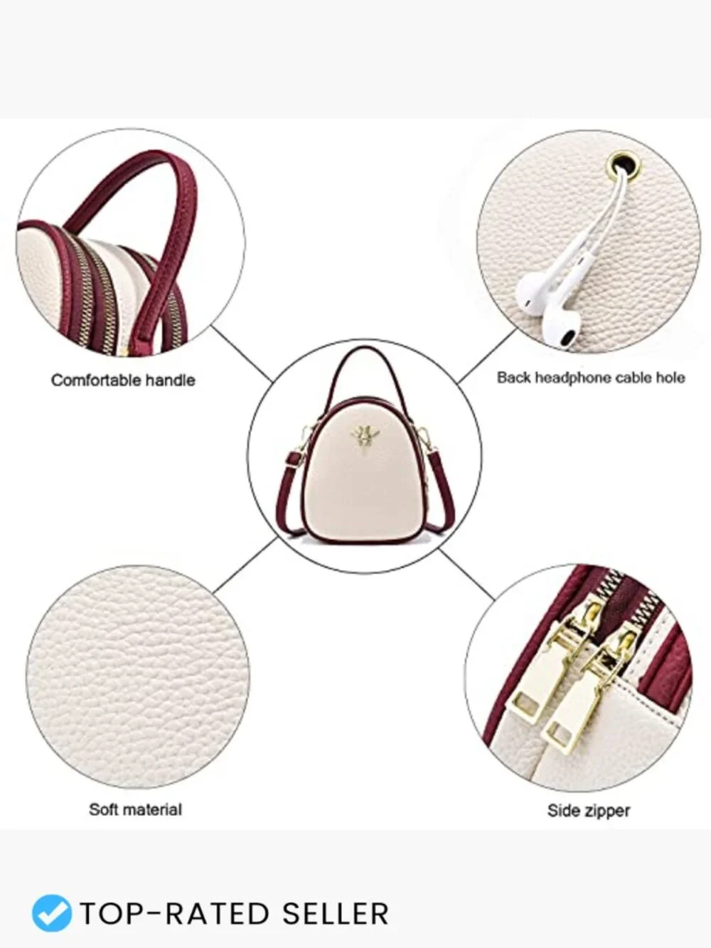 Stylish Small Crossbody Bag Trendy Cell Phone Purse Hobo Shoulder Wallet